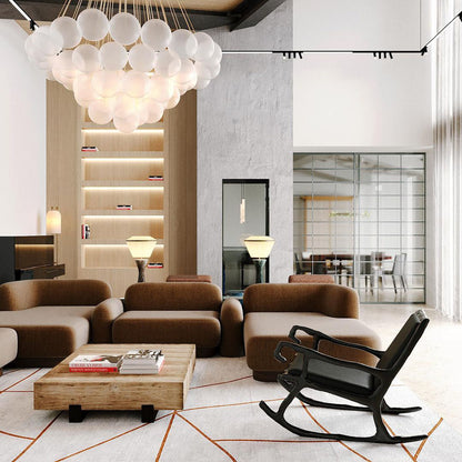 MetroGlow™ Frosted Glass Chandelier