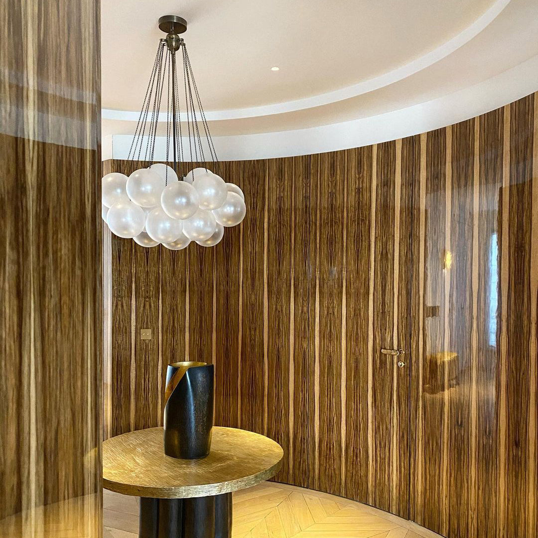 MetroGlow™ Frosted Glass Chandelier