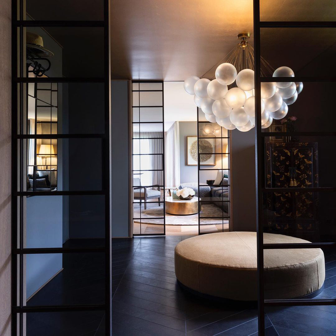 MetroGlow™ Frosted Glass Chandelier