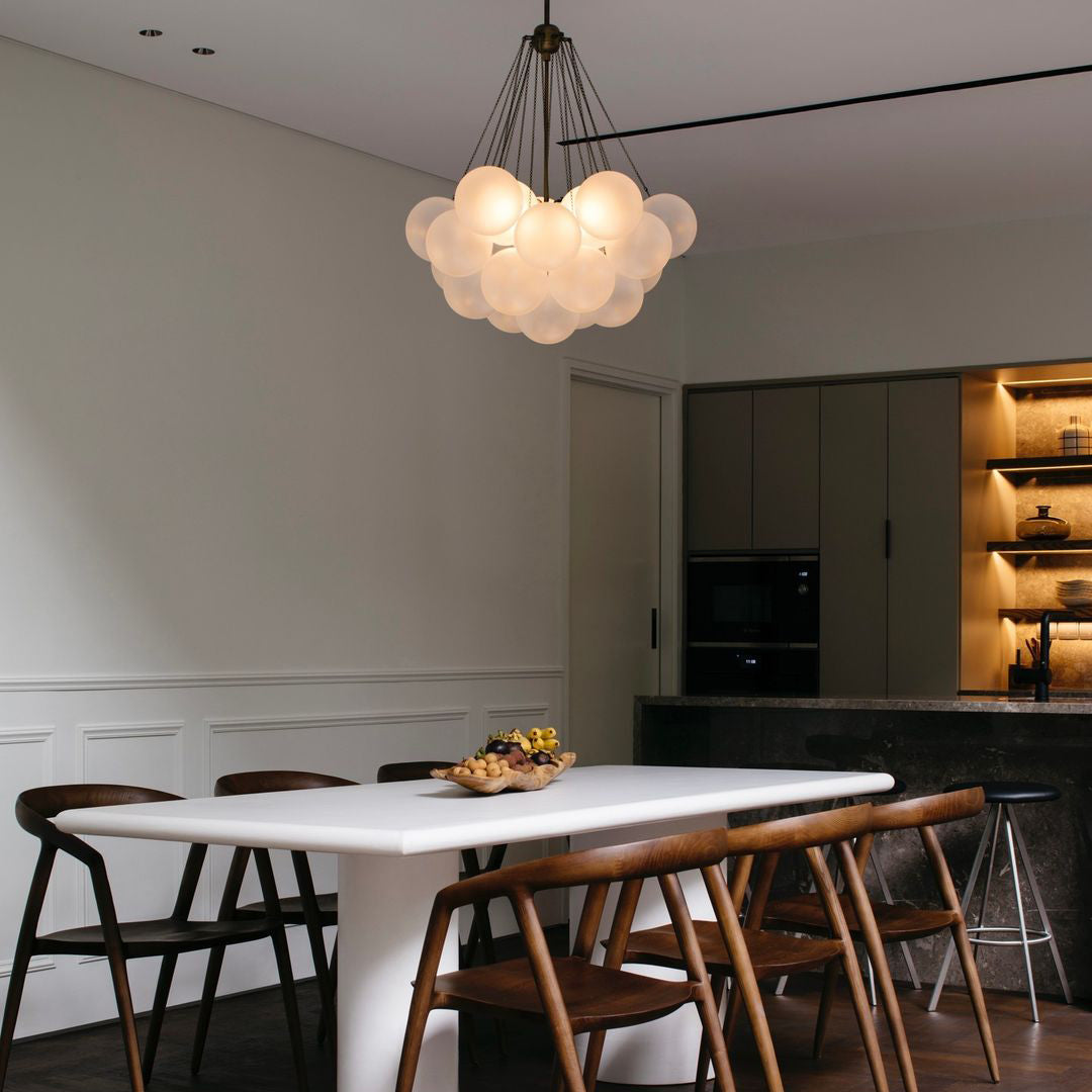 MetroGlow™ Frosted Glass Chandelier