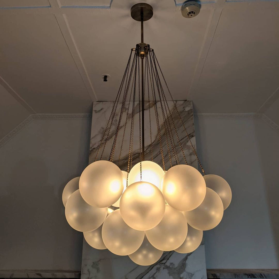 MetroGlow™ Frosted Glass Chandelier