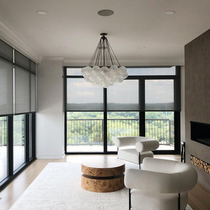 MetroGlow™ Frosted Glass Chandelier