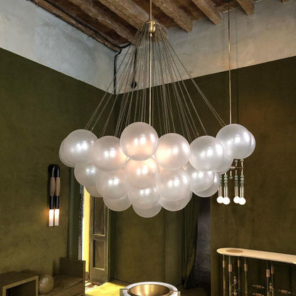 MetroGlow™ Frosted Glass Chandelier