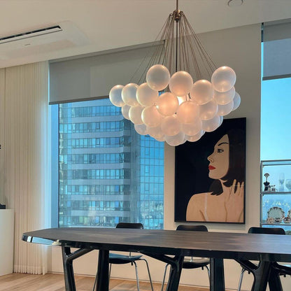 MetroGlow™ Frosted Glass Chandelier