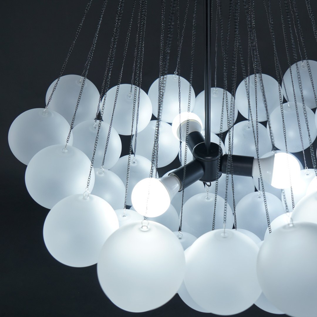 MetroGlow™ Frosted Glass Chandelier