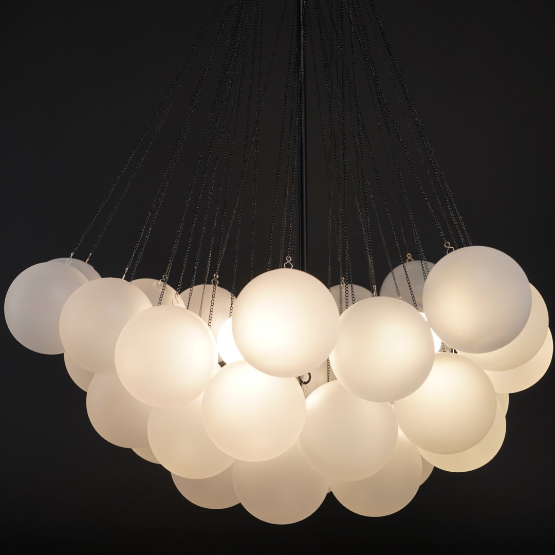 MetroGlow™ Frosted Glass Chandelier