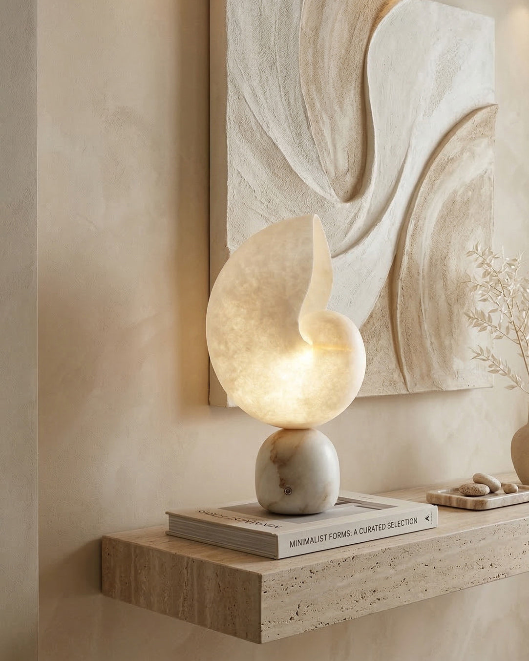 Conch Alabaster Table Lamp