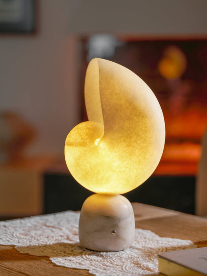 Conch Alabaster Table Lamp