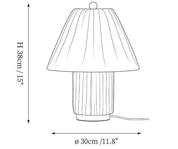 Élanora™ Pleated Linen Table Lamp