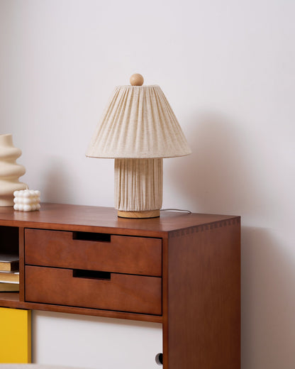 Élanora™ Pleated Linen Table Lamp