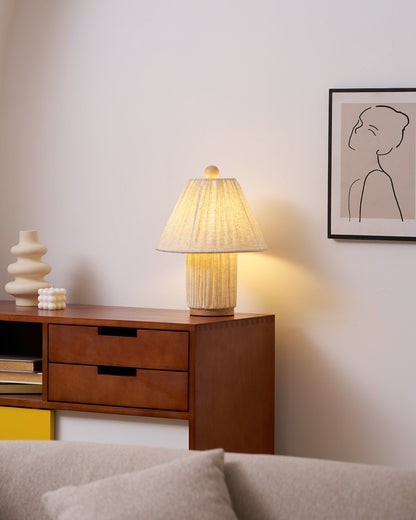 Élanora™ Pleated Linen Table Lamp
