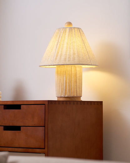 Élanora™ Pleated Linen Table Lamp