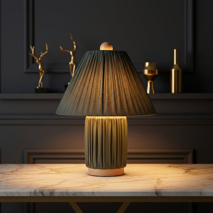 Élanora™ Pleated Linen Table Lamp