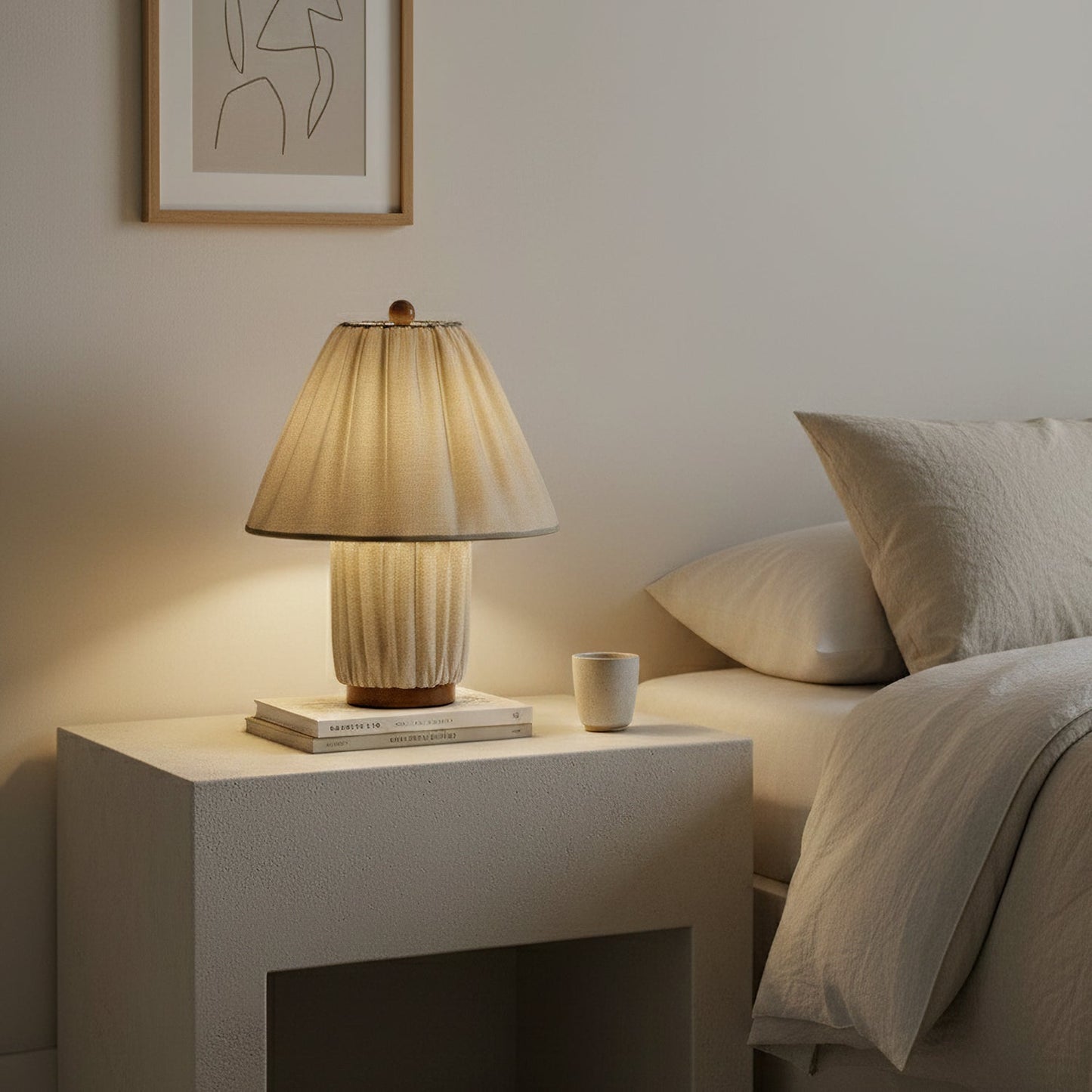 Élanora™ Pleated Linen Table Lamp