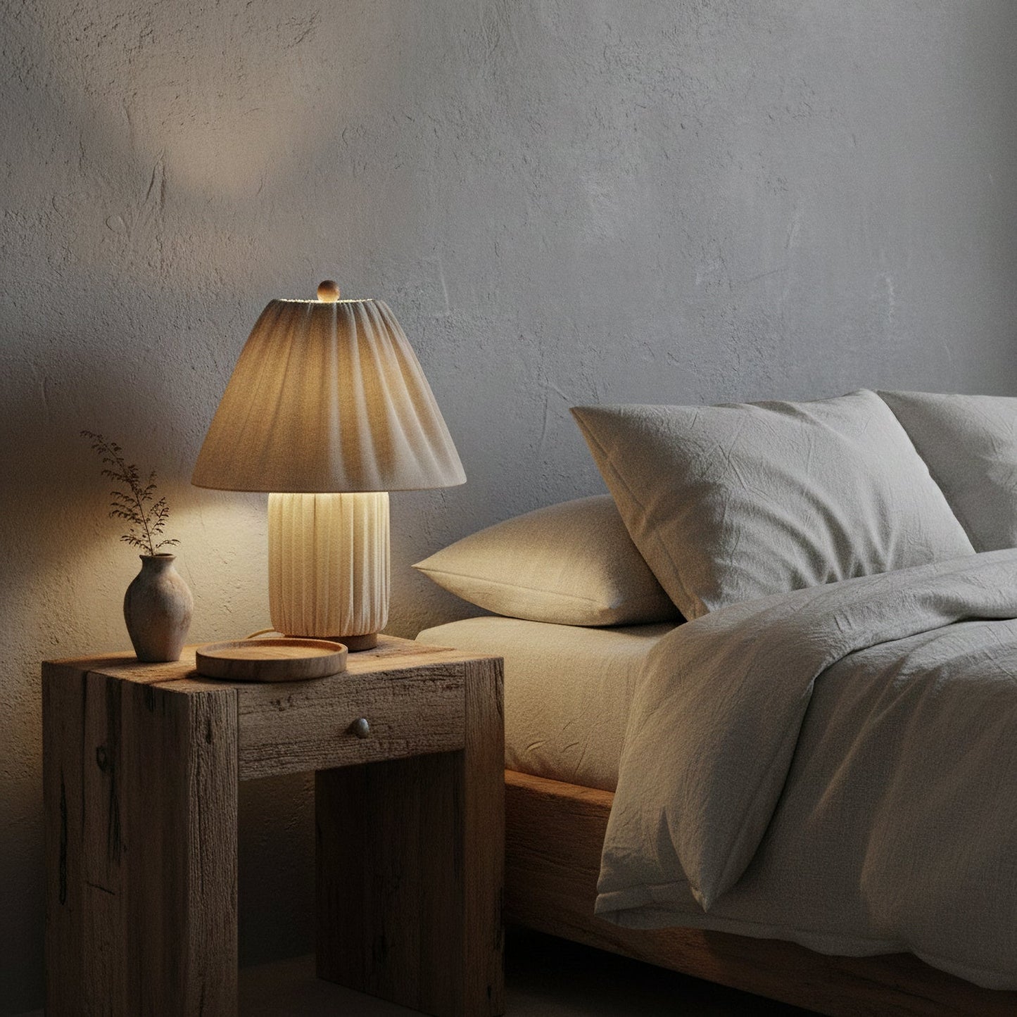 Élanora™ Pleated Linen Table Lamp