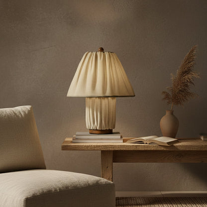 Élanora™ Pleated Linen Table Lamp