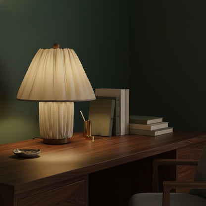 Élanora™ Pleated Linen Table Lamp