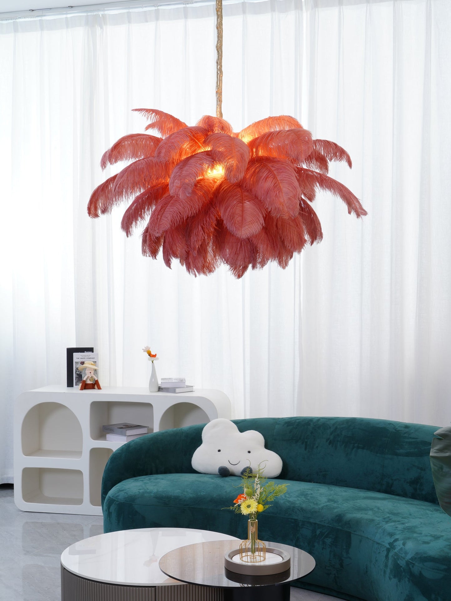 Feather Ostrich Chandelier