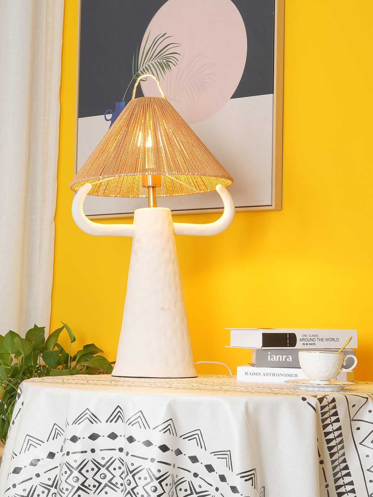 Ceramic Twine Bedroom Table Lamp