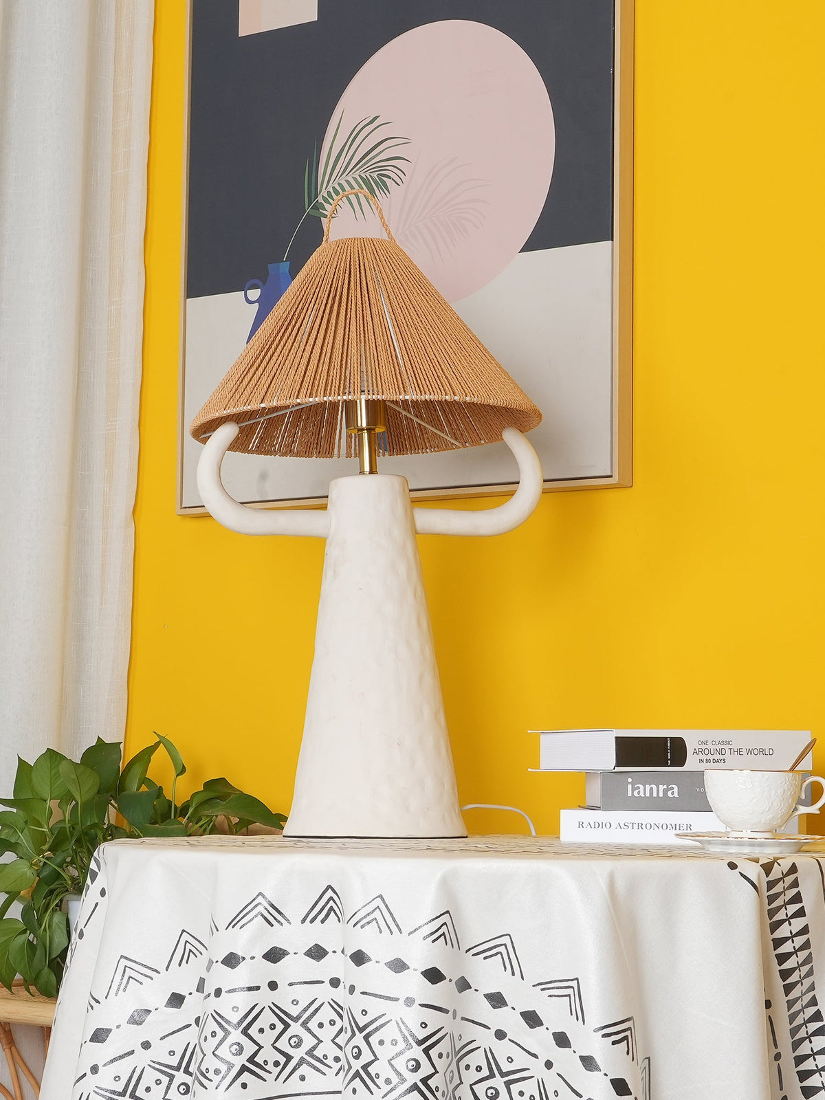 Ceramic Twine Bedroom Table Lamp