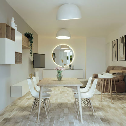 ARDEN Wood-Tone Metal Ceiling Light
