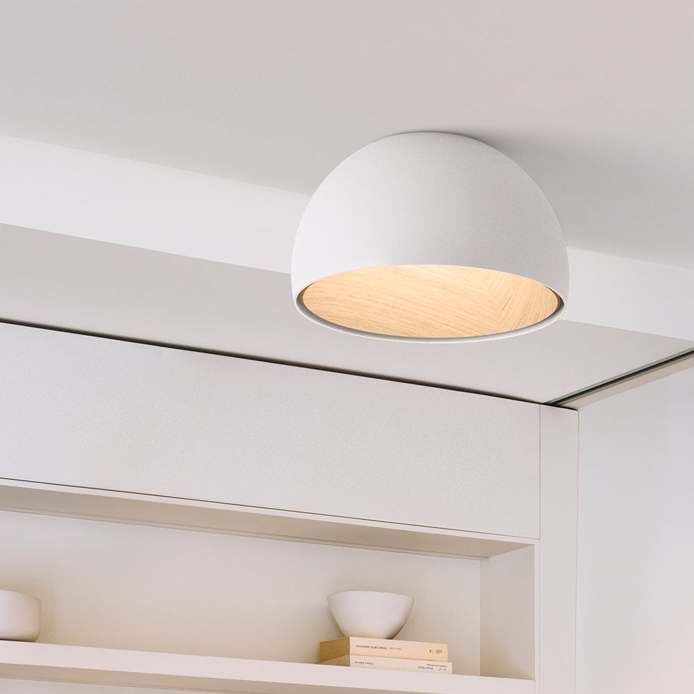 ARDEN Wood-Tone Metal Ceiling Light
