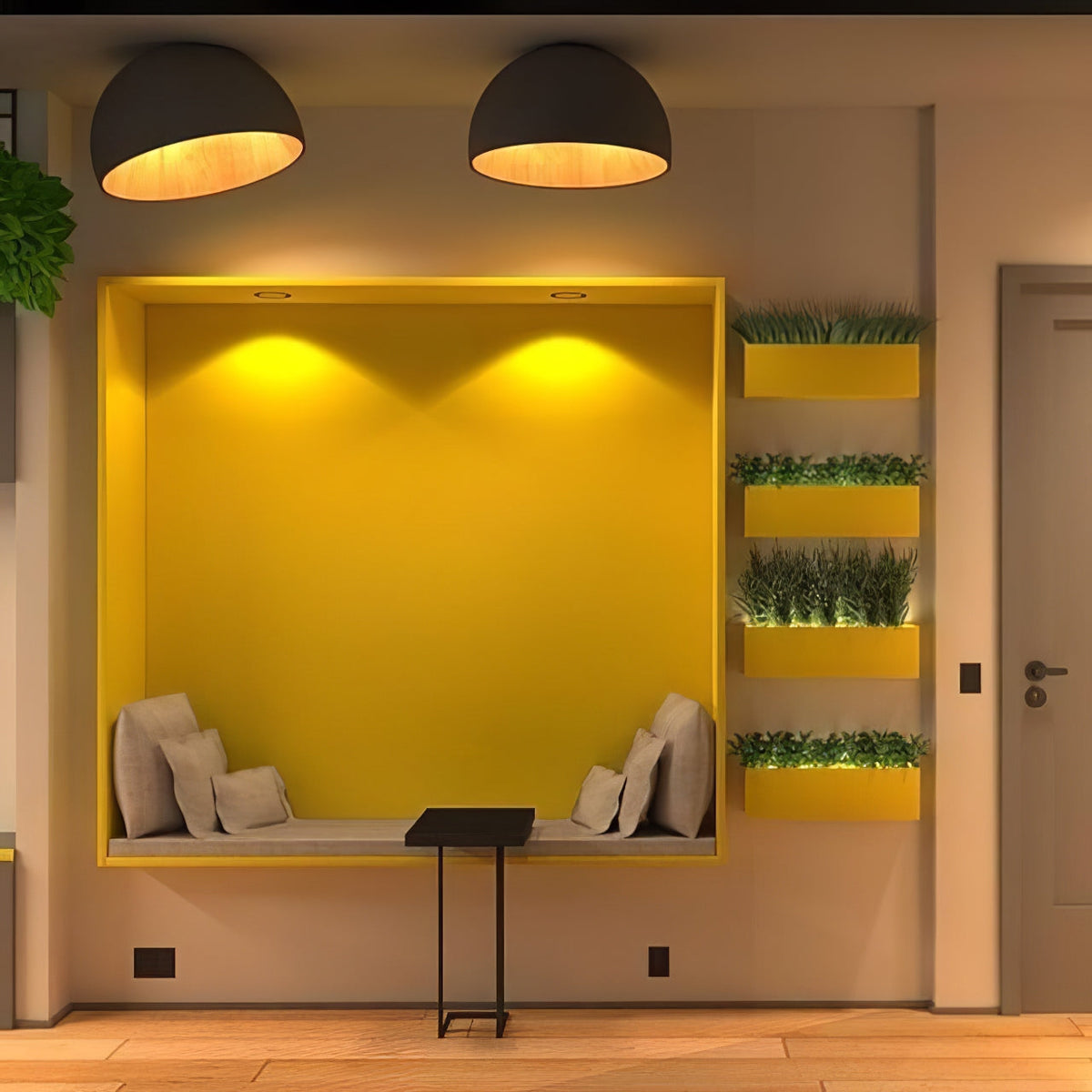 ARDEN Wood-Tone Metal Ceiling Light