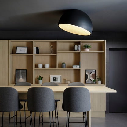 ARDEN Wood-Tone Metal Ceiling Light