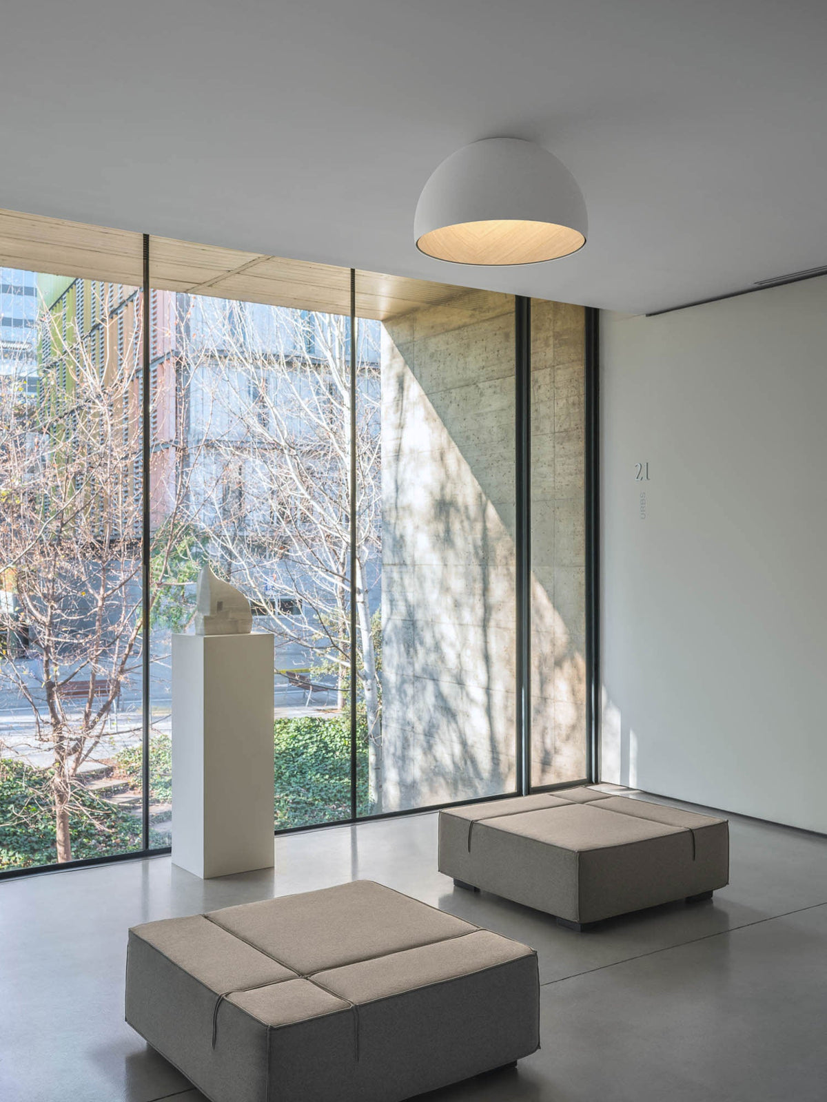 ARDEN Wood-Tone Metal Ceiling Light