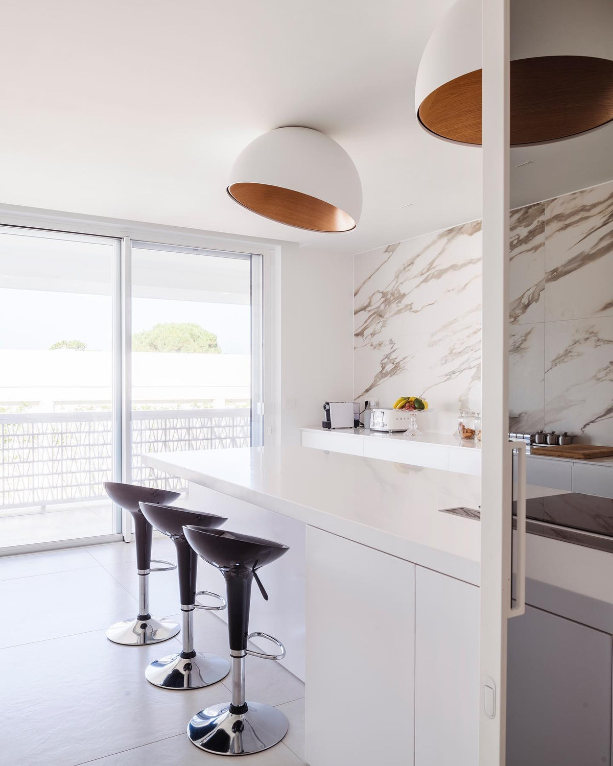 ARDEN Wood-Tone Metal Ceiling Light