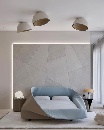 ARDEN Wood-Tone Metal Ceiling Light
