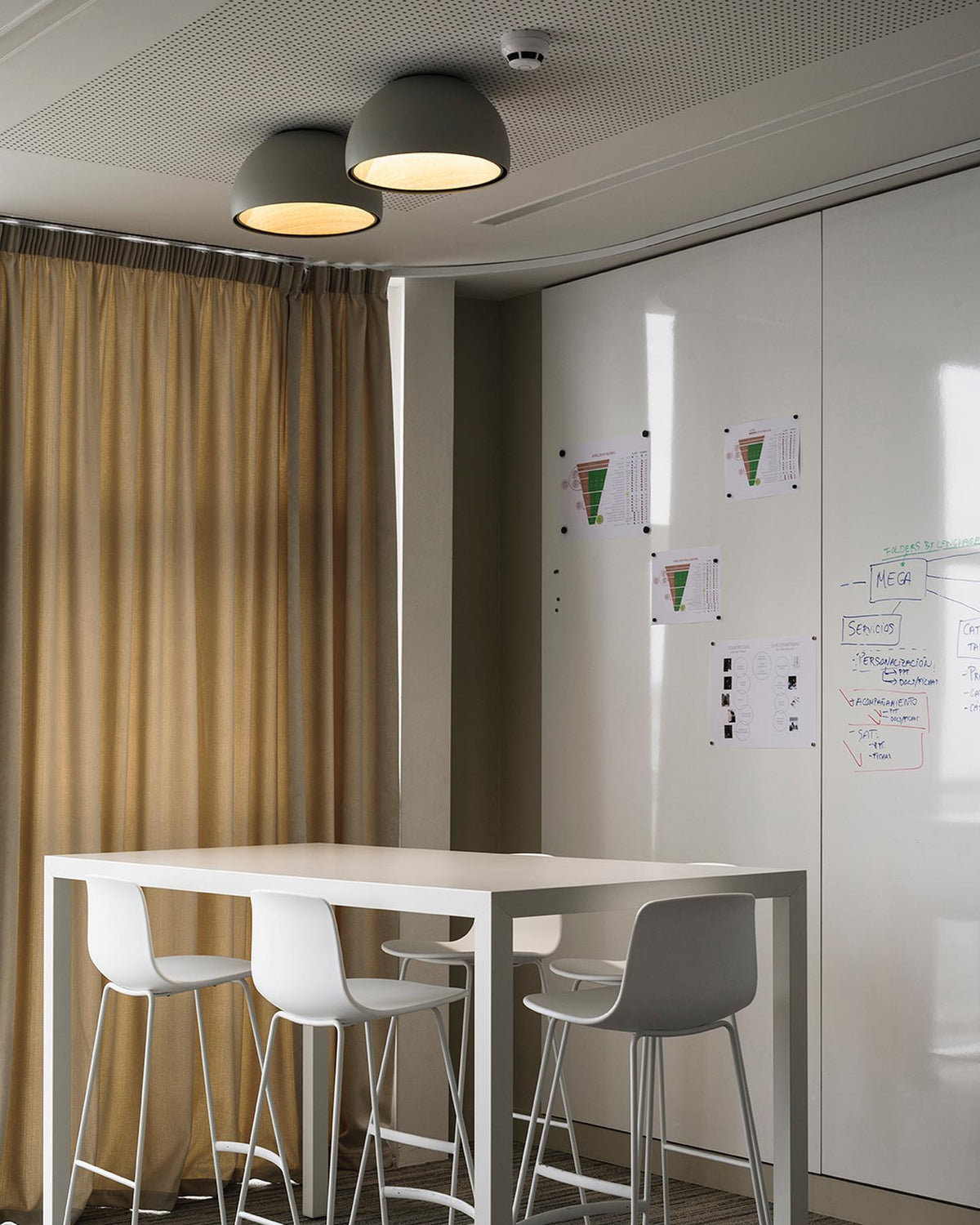 ARDEN Wood-Tone Metal Ceiling Light