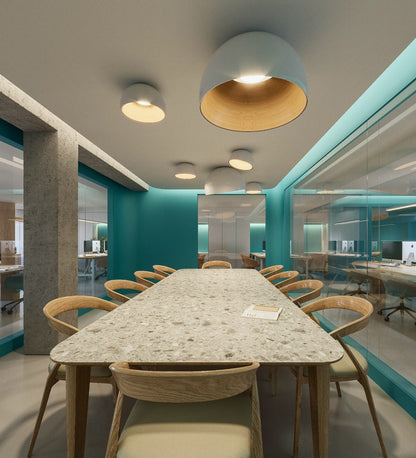 ARDEN Wood-Tone Metal Ceiling Light