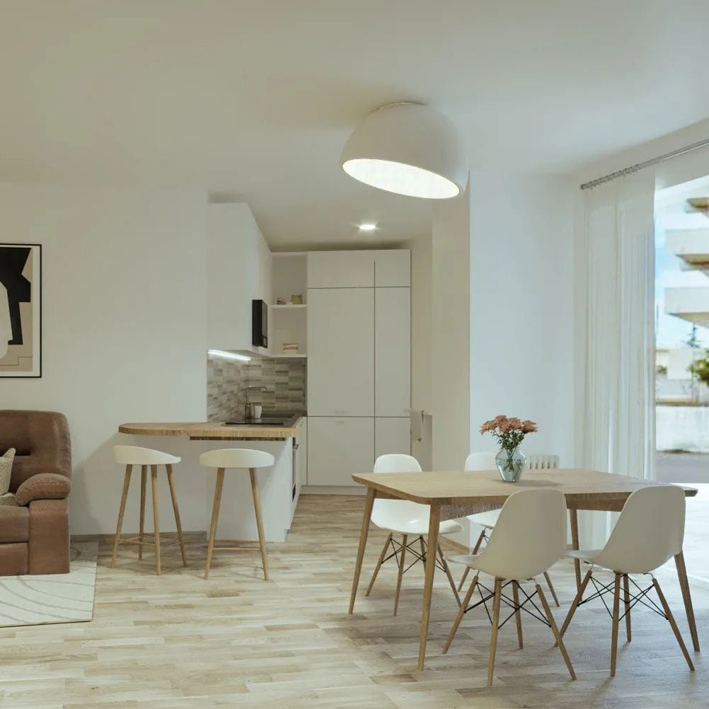 ARDEN Wood-Tone Metal Ceiling Light