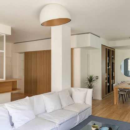 ARDEN Wood-Tone Metal Ceiling Light