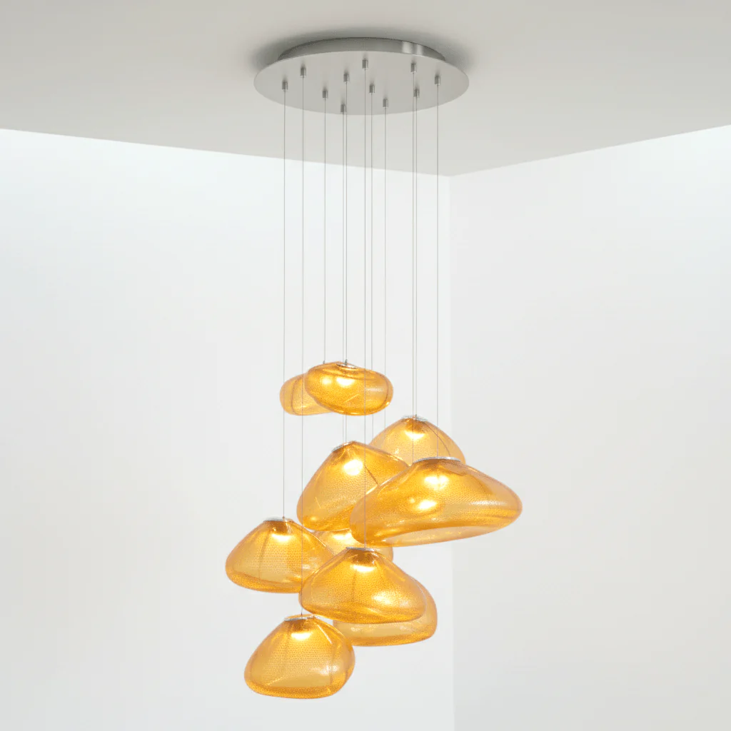 LENTE Glass Dome Cluster Pendant Light