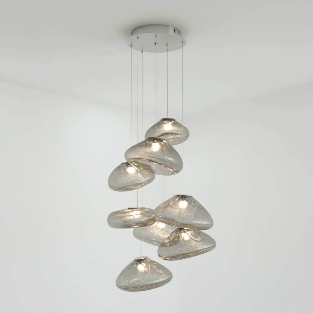 LENTE Glass Dome Cluster Pendant Light