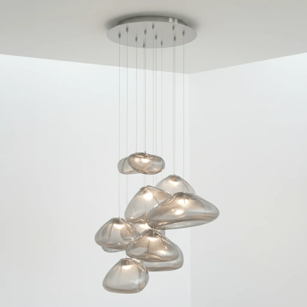 LENTE Glass Dome Cluster Pendant Light