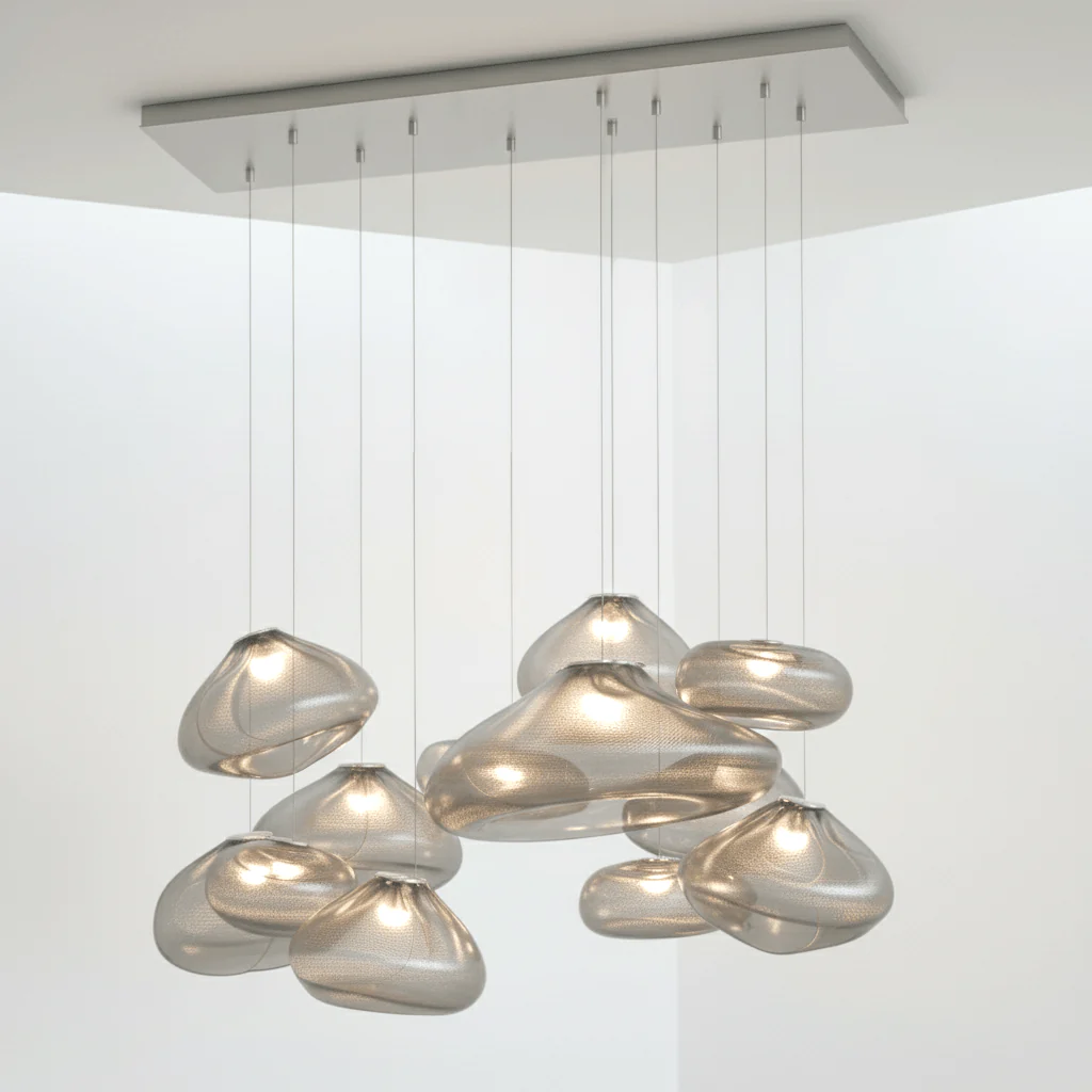 LENTE Glass Dome Cluster Pendant Light