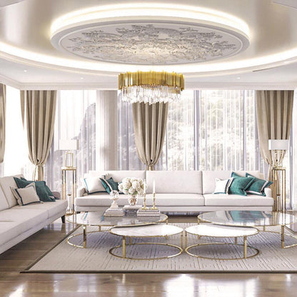 Crystaluxe™ Modern Round Crystal Ceiling Light