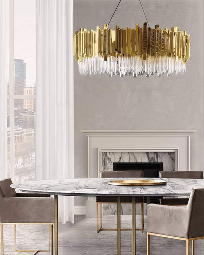 Crystaluxe™ Modern Round Crystal Ceiling Light
