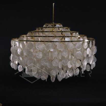 COQUILLE Tiered Shell Chandelier