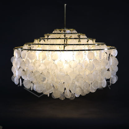 COQUILLE Tiered Shell Chandelier