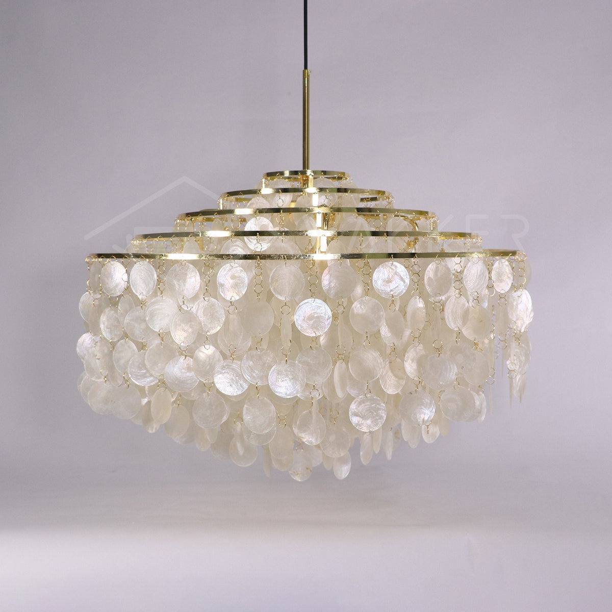 COQUILLE Tiered Shell Chandelier