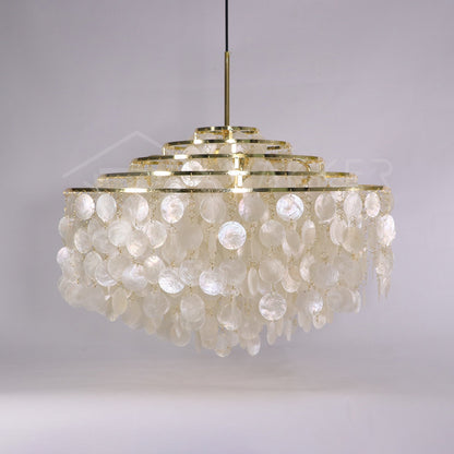 COQUILLE Tiered Shell Chandelier