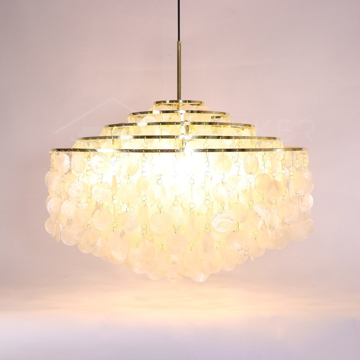 COQUILLE Tiered Shell Chandelier