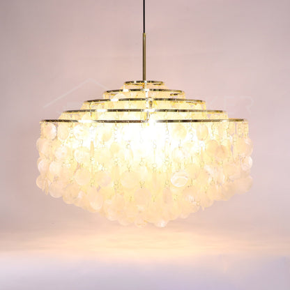 COQUILLE Tiered Shell Chandelier