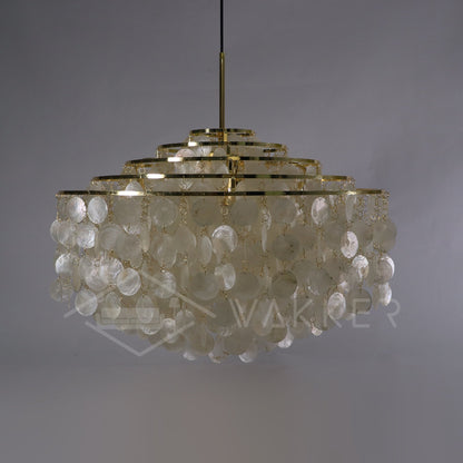 COQUILLE Tiered Shell Chandelier