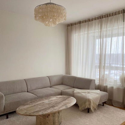 COQUILLE Tiered Shell Chandelier