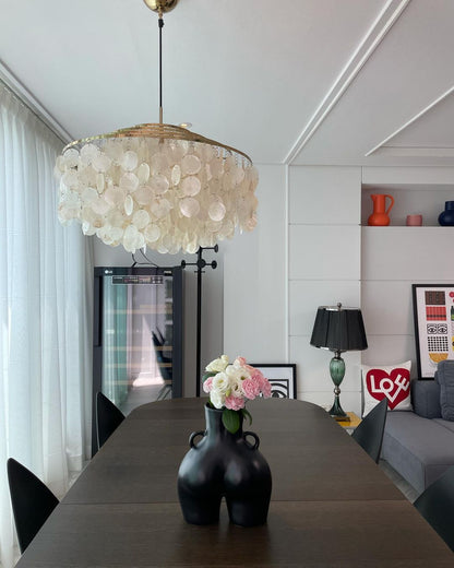 COQUILLE Tiered Shell Chandelier